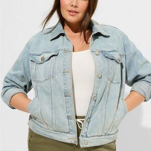 Torrid Relaxed Fit Light Wash Jean Jacket